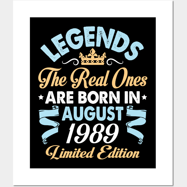 Legends The Real Ones Are Born In August 1979 Happy Birthday 41 Years Old Limited Edition Wall Art by bakhanh123